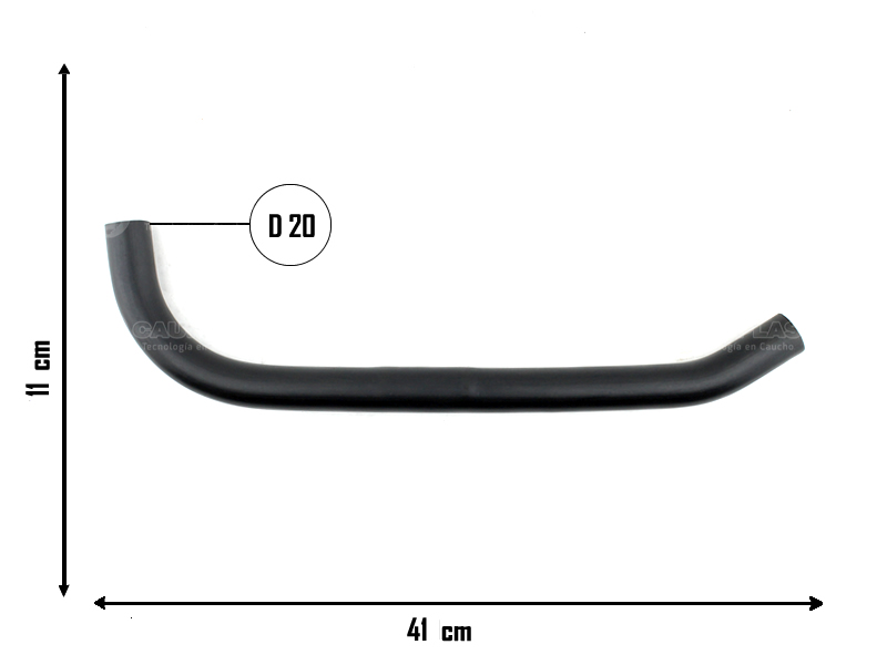 CAUPLAS MANGUERA DESCARGA DE GASES FIAT 147 I/II DUNA FIORINO I UNO  =YACO 2387