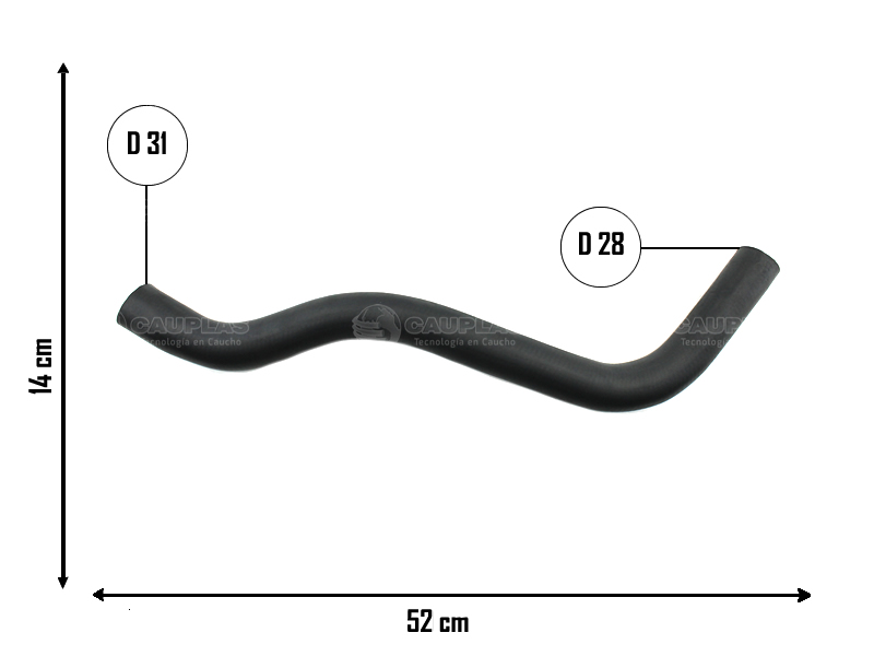 CAUPLAS MANGUERA RADIADOR INFERIOR FIAT DUNA UNO I OEM:46587083 =YACO 1355