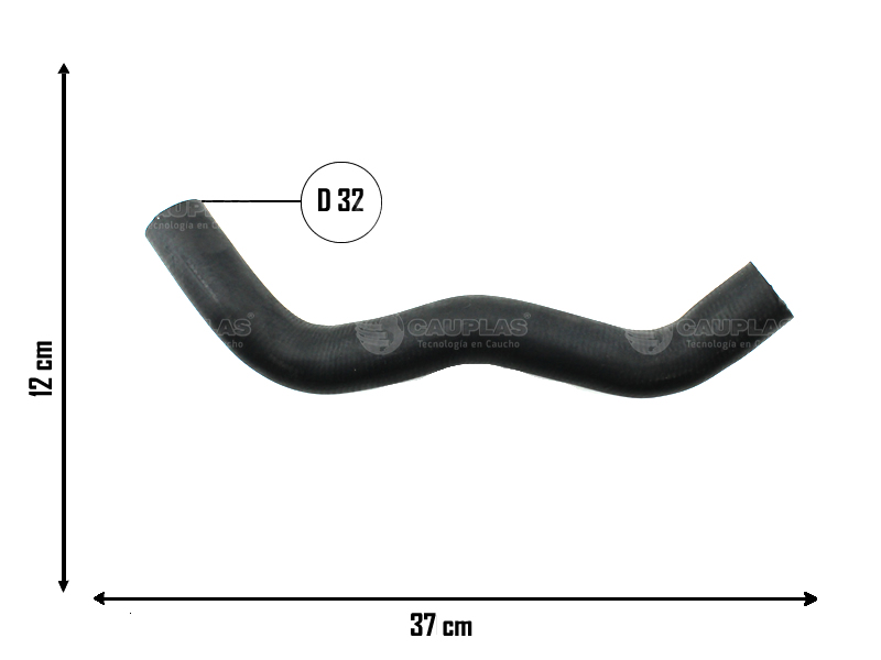 CAUPLAS MANGUERA RADIADOR SUPERIOR FIAT 147 II FIORINO I OEM:5948727 =YACO 398