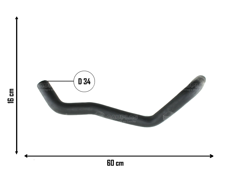 CAUPLAS MANGUERA RADIADOR INF FIAT DUCATO I-II OEM:1302462080 1316758080 1349733080 1357765080 =YACO 2413/3411