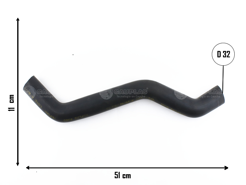 CAUPLAS MANGUERA RADIADOR SUPERIOR FIAT DUCATO I-II OEM:1302461080 134972808 =YACO 2409