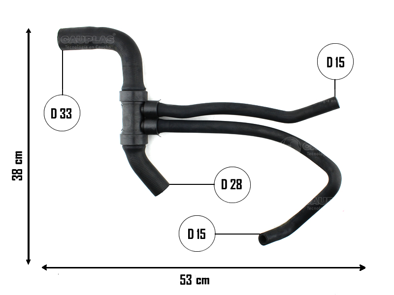 CAUPLAS MANGUERA RADIADOR INFERIOR FIAT FIORINO II UNO II OEM:50018394 =YACO 2913