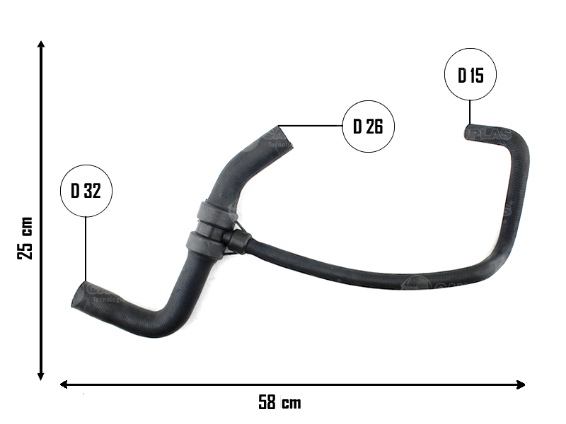 CAUPLAS MANGUERA RADIADOR INFERIOR FIAT FIORINO II UNO II  =YACO 2859