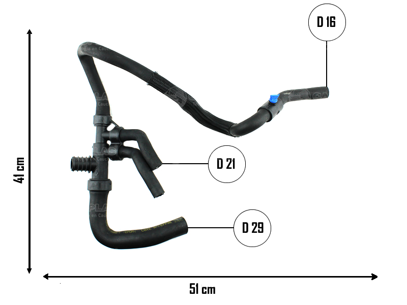 CAUPLAS MANGUERA RADIADOR INFERIOR RENAULT DUSTER OEM:215039185R