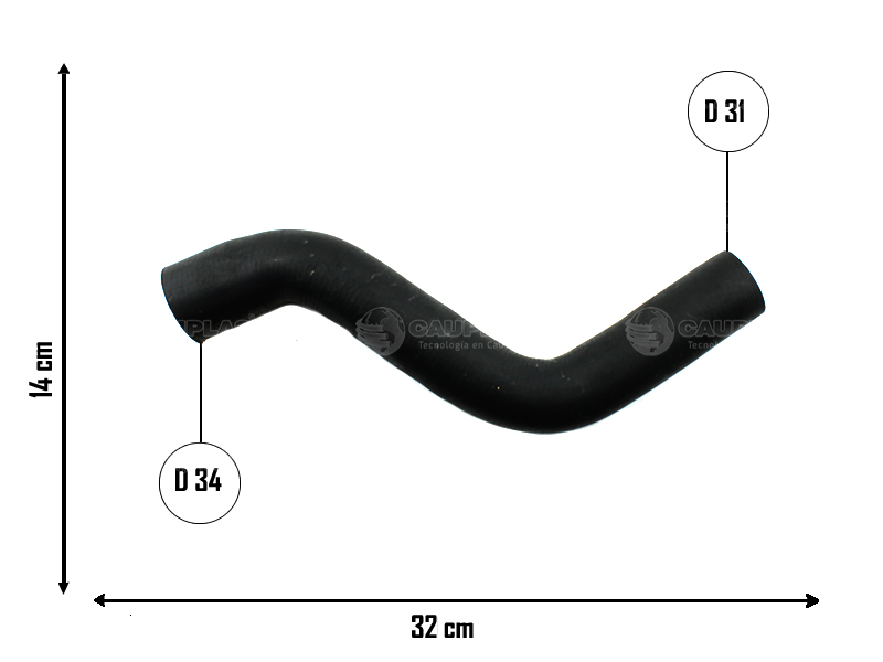 CAUPLAS MANGUERA RADIADOR SUPERIOR FIAT PALIO I OEM:46778498 =YACO 2829