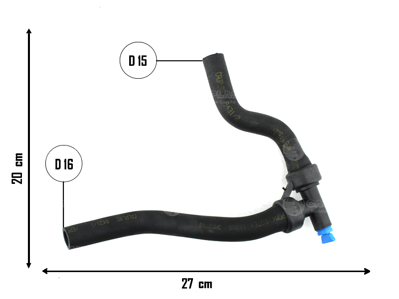 CAUPLAS MANGUERA CALEFACTOR SALIDA FIAT PALIO III-IV SIENA IV STRADA II IDEA I OEM:51748603 =YACO 3423/3424/3451