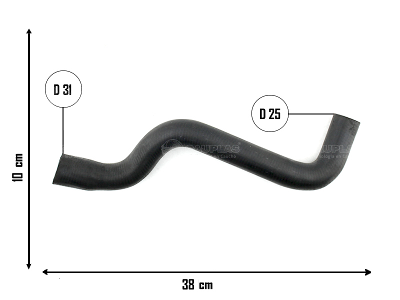 CAUPLAS MANGUERA RADIADOR SUPERIOR FIAT IDEA I-II PALIO III SIENA II OEM:51712595 =YACO 3348