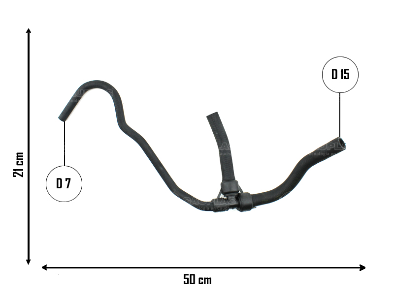 CAUPLAS MANGUERA CALEFACTOR ENTRADA FIAT PALIO III-IV SIENA IV IDEA I STRADA II  =YACO 3425