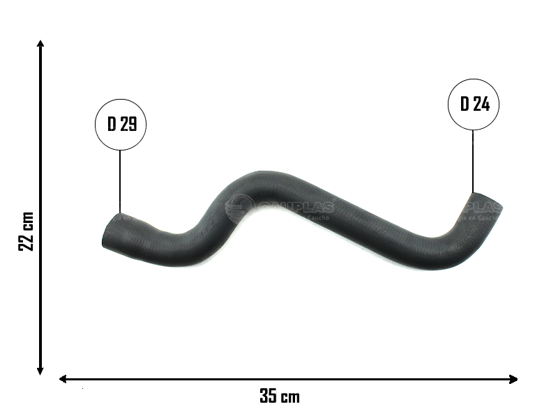 CAUPLAS MANGUERA RADIADOR SUPERIOR FIAT PALIO IV SIENA IV STRADA II OEM:51789146 =YACO 3702