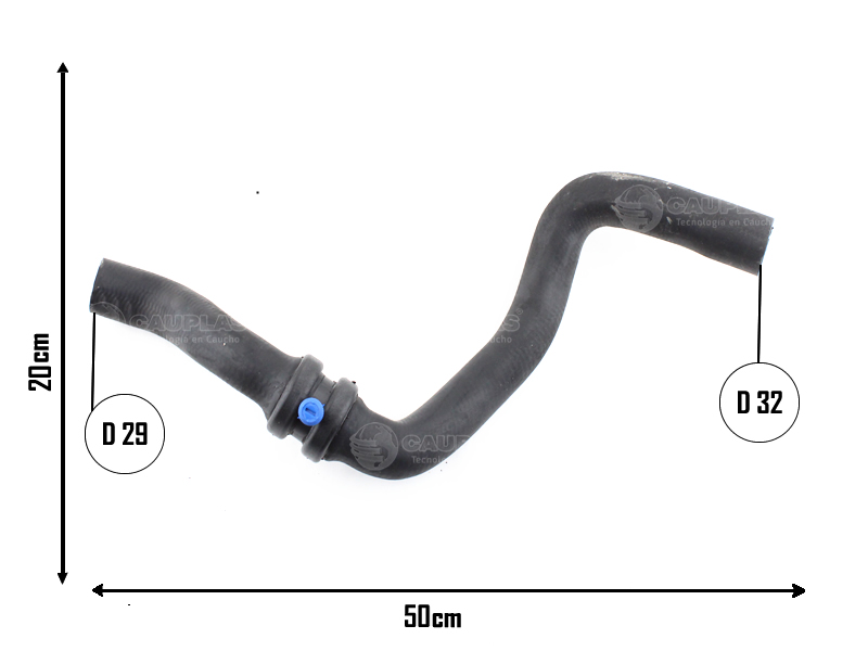 CAUPLAS MANGUERA RADIADOR SUPERIOR FIAT IDEA II PALIO IV SIENA IV STRADA II OEM:51844231 =YACO 4012