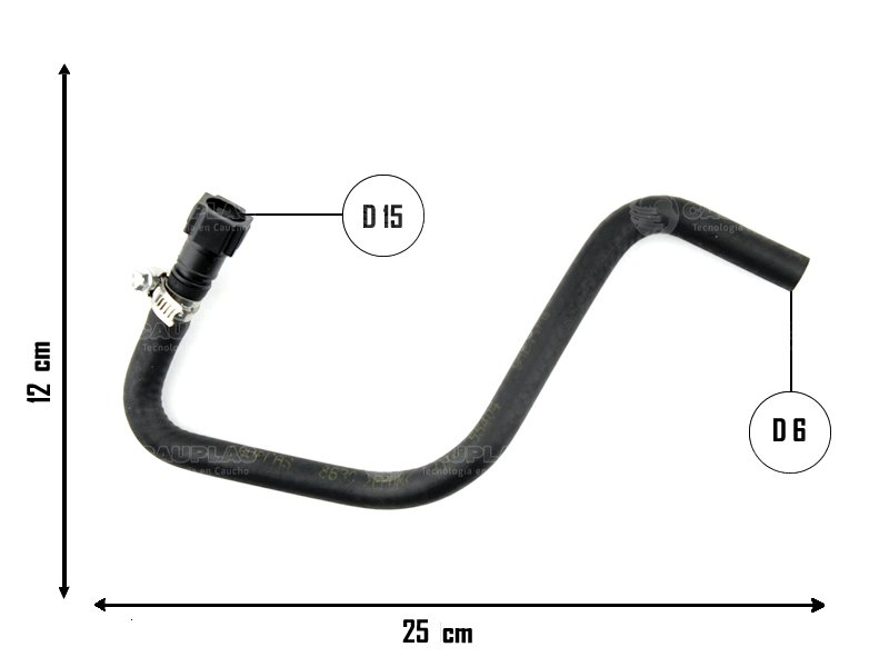 CAUPLAS MANGUERA VASO DE EXPANSION FIORINO III MOBI PALIO V SIENA V UNO III OEM:51834364 =YACO 3998