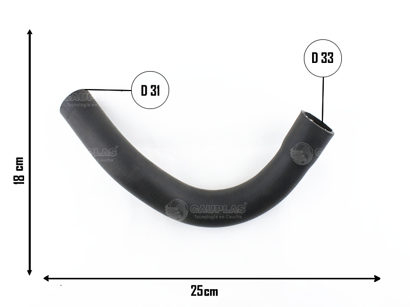 CAUPLAS MANGUERA RADIADOR SUPERIOR FIAT 1100 128 147 I-II FIORINO I  =YACO 631