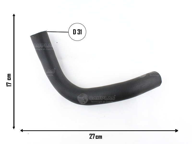 CAUPLAS MANGUERA RADIADOR INFERIOR FIAT 1100 128 147 I-II FIORINO I  =YACO 632