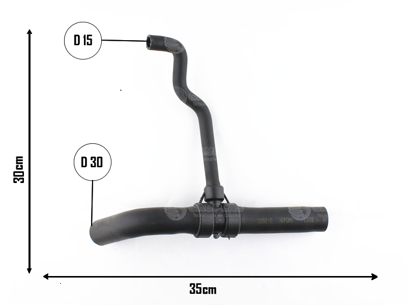 CAUPLAS MANGUERA RADIADOR INFERIOR FIAT DUNA FIORINO II UNO I OEM:50003010 =YACO 2384