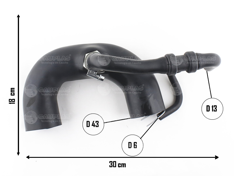 CAUPLAS MANGUERA TOMA DE AIRE FIAT PALIO II-III SIENA II  =YACO 2813/3394