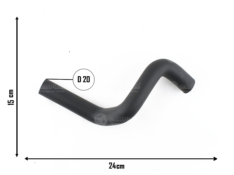 CAUPLAS MANGUERA CALEFACCION SALIDA PEUG 206/207 =YACO 4128