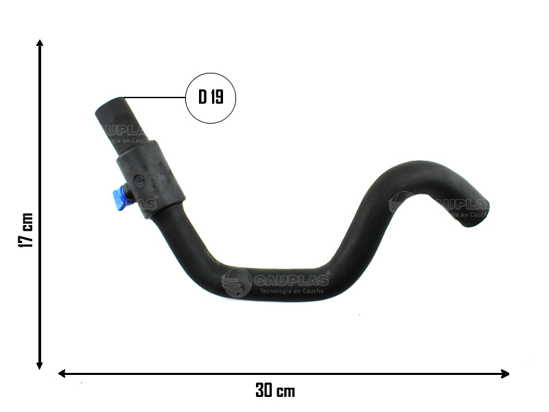 CAUPLAS MANGUERA CALEFACCION ENTRADA PEUG 206/207 = YACO 4129