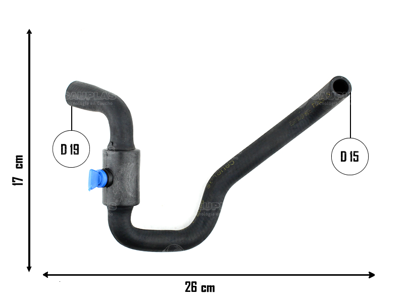 CAUPLAS MANGUERA CALEFACCION ENTRADA PEUGEOT 207 1.6 Gasolina-tu5jp4-16v 08/17 =YACO 4448