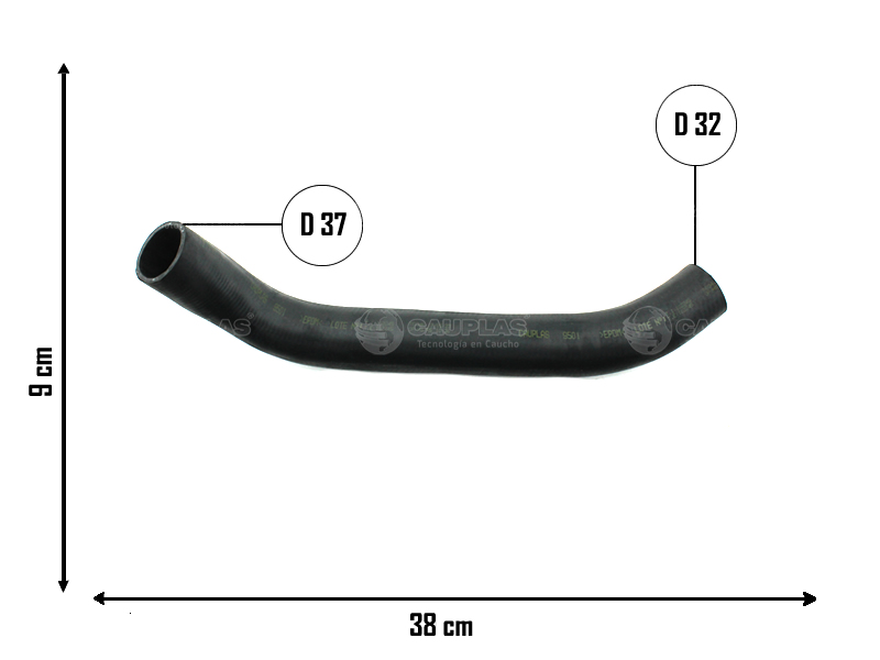 CAUPLAS MANGUERA RADIADOR INFERIOR P504 OEM:1350460 =YACO 362/1012