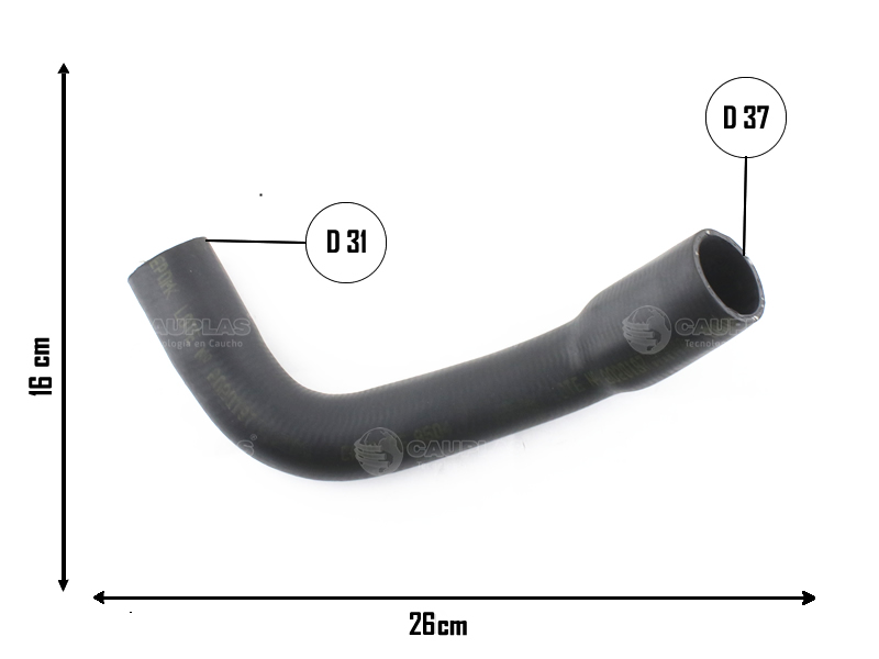 CAUPLAS MANGUERA RADIADOR SUPERIOR PEUGEOT 504/505 OEM:1343511 =YACO 173/1008