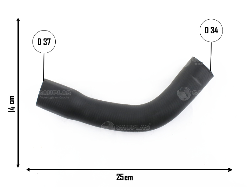 CAUPLAS MANGUERA RADIADOR INFERIOR P504/505  =YACO 174/1010