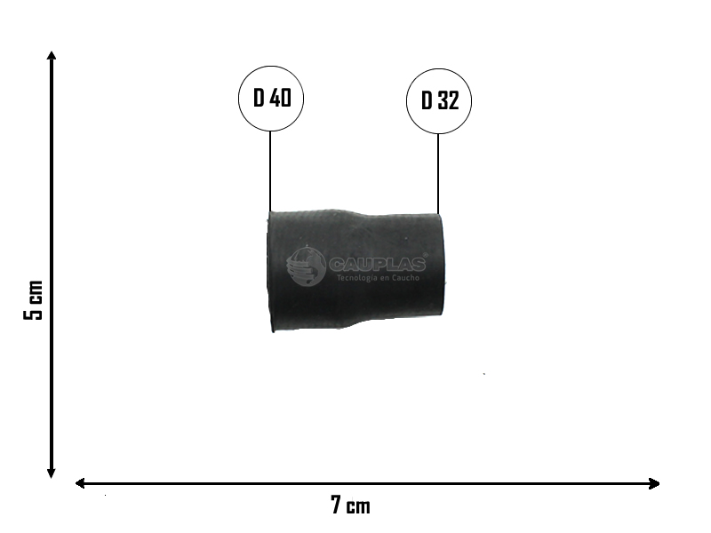 CAUPLAS MANGUERA REFRIGERACION PEUGEOT 504/505/404 OEM:1350270 =YACO 808