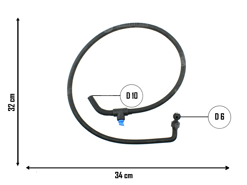 CAUPLAS MANGUERA VASO DE EXPANSION INF A BOMBA DE AGUA PEUGEOT 405 OEM:1351R30 =YACO 2182