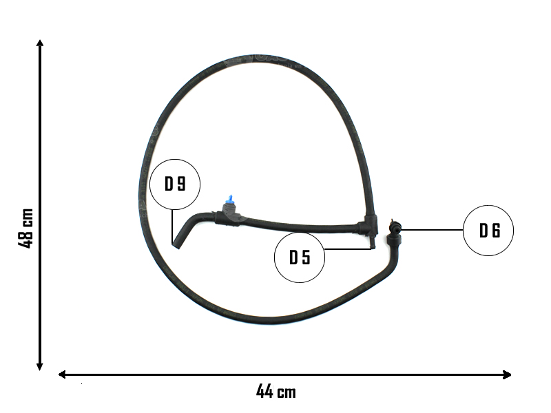 CAUPLAS MANGUERA VASO DE EXPANSION INF A BOMBA DE AGUA PEUG 405 =YACO 2183