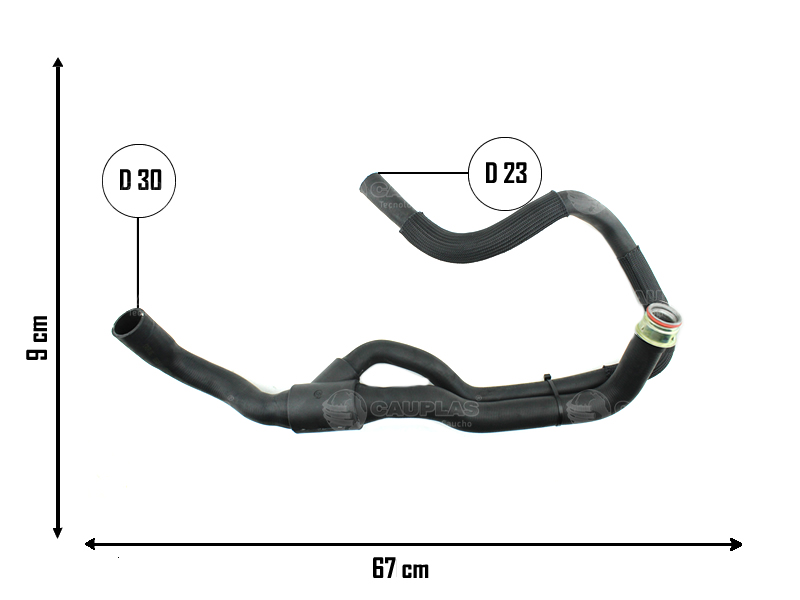 CAUPLAS MANGUERA RADIADOR INFERIOR PEUGEOT PARTNER I OEM:1351Z1 =YACO 2427