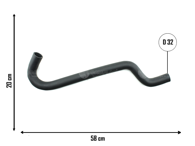 CAUPLAS MANGUERA RADIADOR INFERIOR FIAT DUNA FIORINO II UNO I OEM:7769977 =YACO 1462