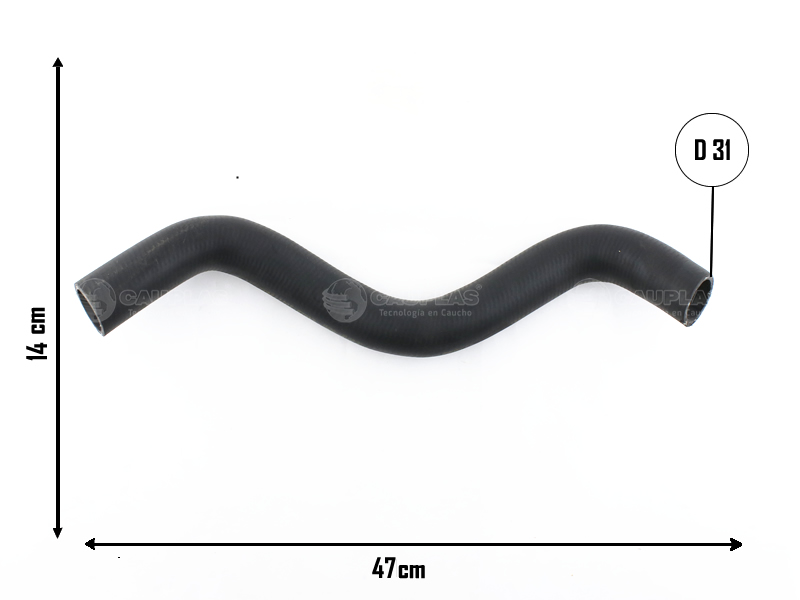 CAUPLAS MANGUERA RADIADOR INFERIOR FIAT 147 II FIORINO I OEM:46586739 =YACO 1358