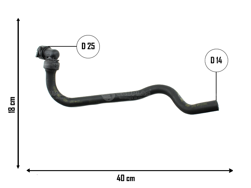 CAUPLAS MANGUERA CALEFACCION ENTRADA P207 CITROEN C3 OEM:6466XG