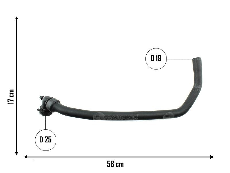 CAUPLAS MANGUERA CALEFACCION ENTRADA P207/208 =YACO 3956