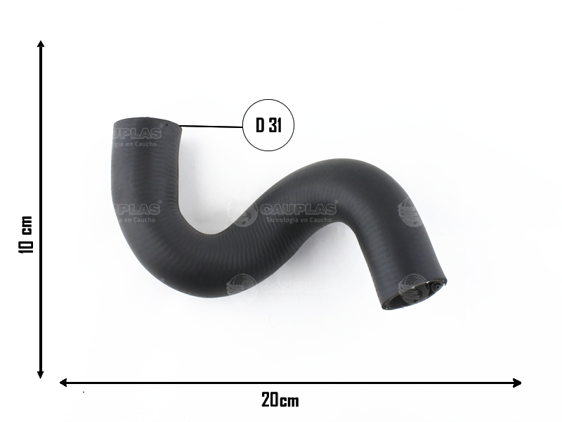 CAUPLAS MANGUERA RADIADOR SUPERIOR PEUGEOT 206/207 OEM:1343Z3 =YACO 2318