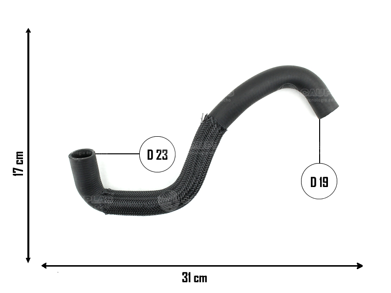 CAUPLAS MANGUERA PASO DE AGUA FORD RANGER II =YACO 4524