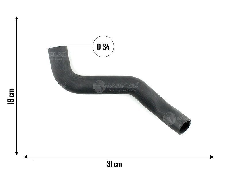 CAUPLAS MANGUERA RADIADOR FORD RANGER II  =YACO 4513