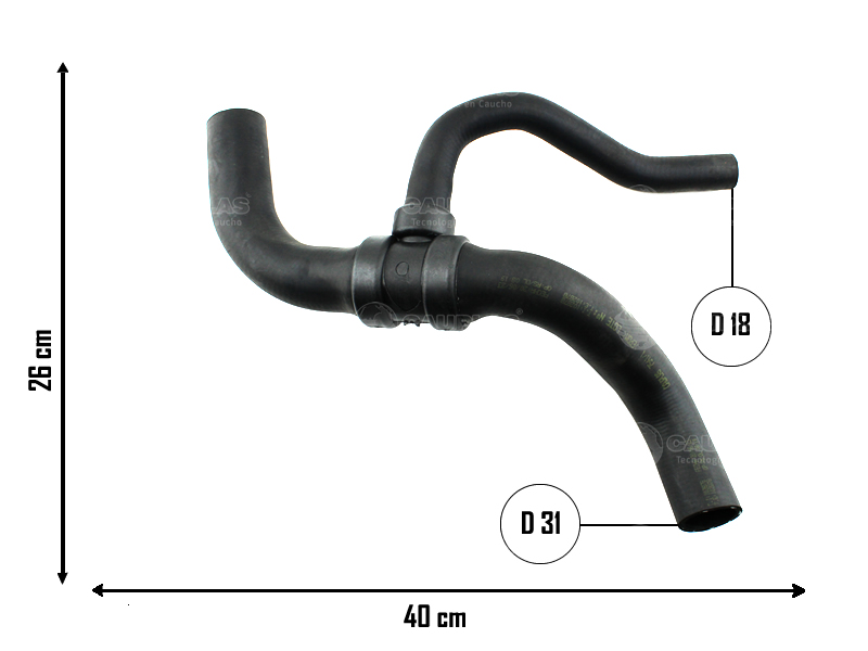 CAUPLAS MANGUERA RADIADOR INFERIOR FIAT SIENA I OEM:46417201 =YACO 1822