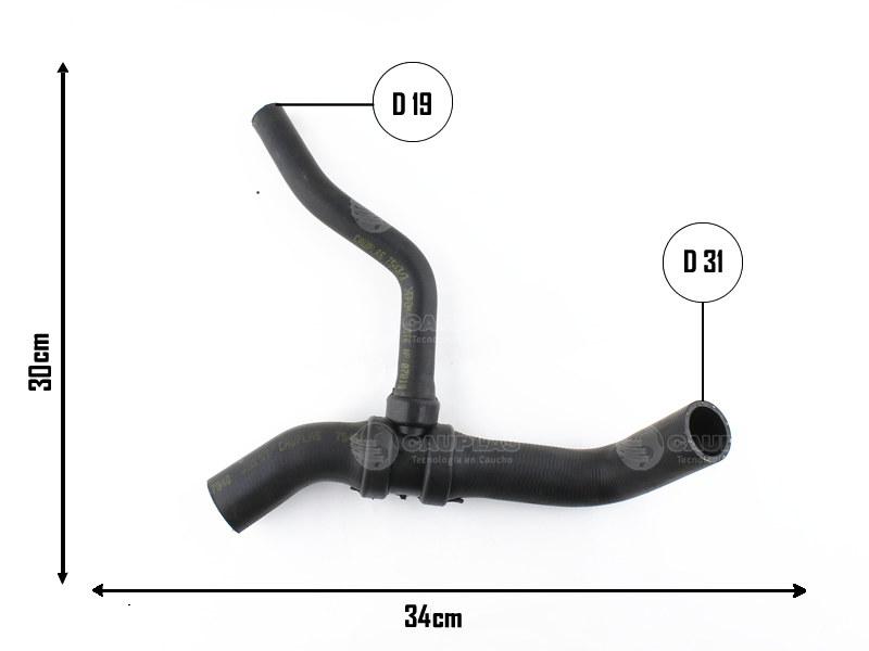 CAUPLAS MANGUERA RADIADOR INFERIOR FIAT PALIO I OEM:46417166 =YACO 1824