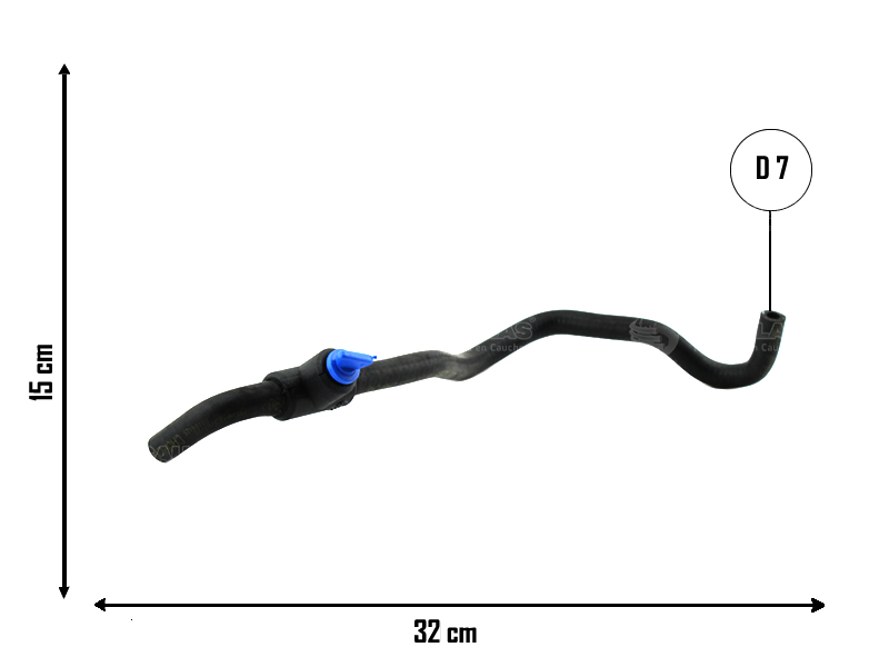 CAUPLAS MANGUERA VASO DE EXPANSION SUP A RADIADOR FIAT PALIO I OEM:46454973 =YACO 1821