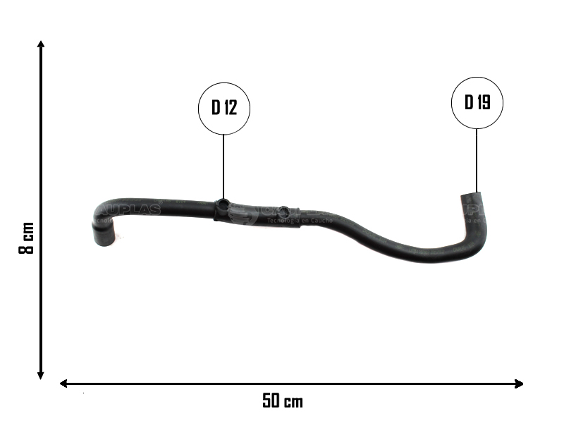 CAUPLAS MANGUERA DESCARGA DE GASES FIAT SIENA I OEM:46437337 =YACO 3631