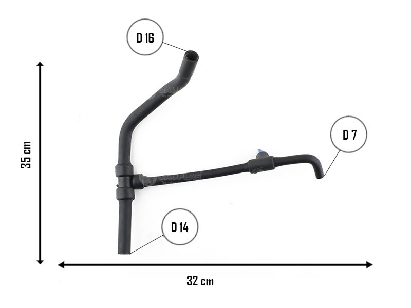 CAUPLAS MANGUERA CALEFACCION FIAT PALIO I SIENA I =YACO 1908