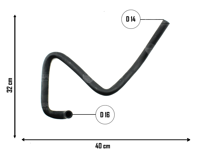 CAUPLAS MANGUERA CALEFACTOR ENTRADA FIAT DUNA UNO I OEM:46592167 =YACO 1507
