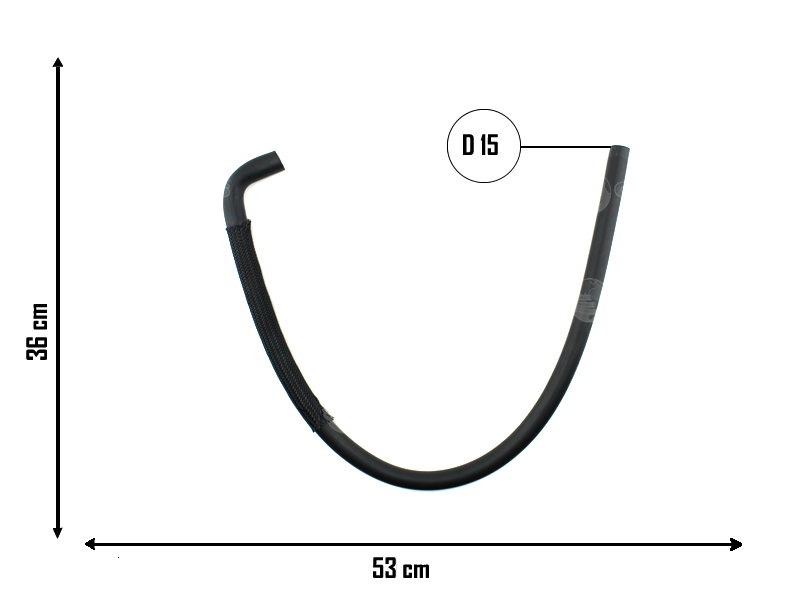 CAUPLAS MANGUERA VASO DE EXPAN INF FIAT UNO I DUNA 147 II OEM:46587157 =YACO 2383