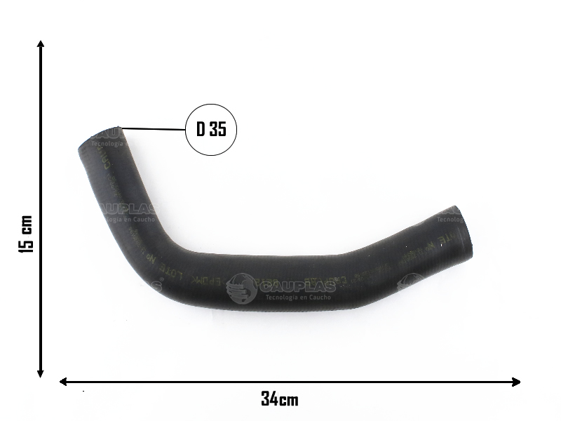 CAUPLAS MANGUERA RADIADOR INFERIOR FIAT REGATTA  =YACO 867