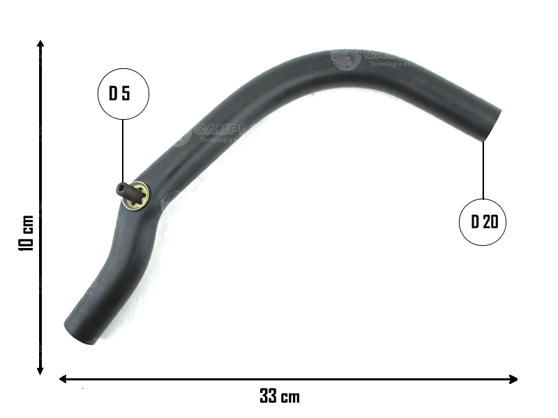 CAUPLAS MANGUERA DESCARGA DE GASES FIAT UNO I DUNA REGATTA  =YACO 96/876