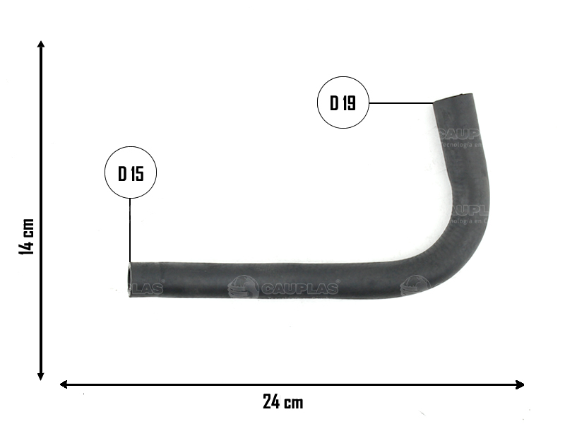 CAUPLAS MANGUERA ENVIO AGUA CALEFACTOR FIAT PALIO I SIENA I STRADA I
