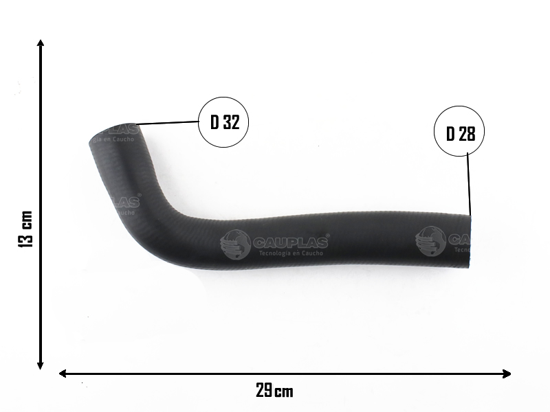 CAUPLAS MANGUERA RADIADOR INFERIOR FIAT UNO I DUNA 147 I OEM:5969729 =YACO 1327