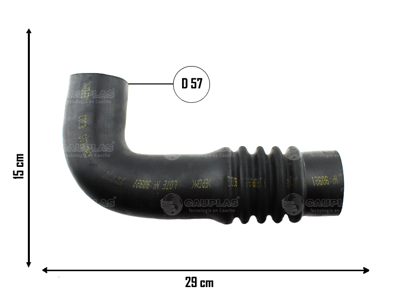 CAUPLAS MANGUERA TOMA DE AIRE FIAT DUNA UNO I OEM:7730154 =YACO 3241