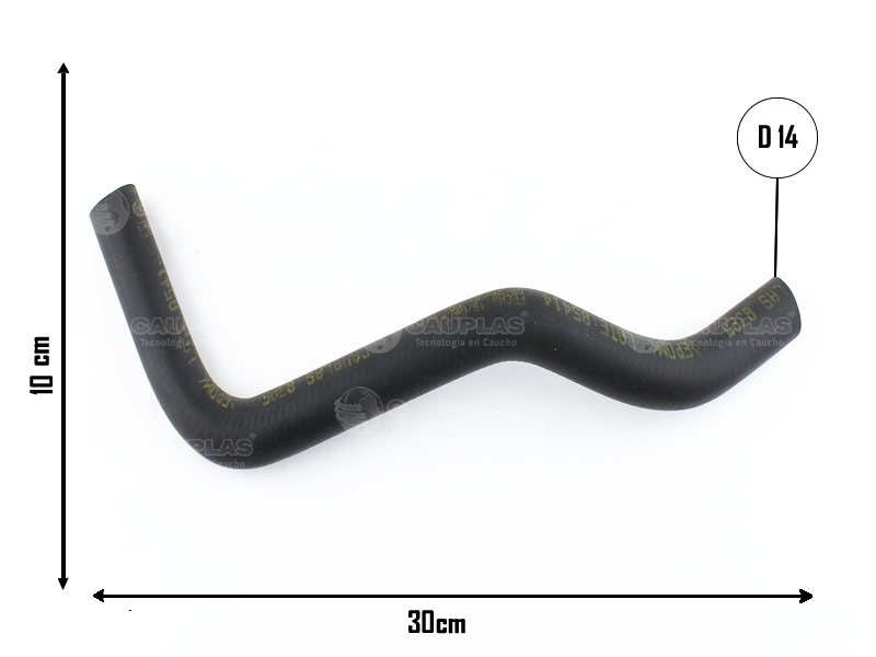 CAUPLAS MANGUERA ENVIO AGUA CALEFACTOR FIAT SIENA II PALIO II OEM:46743867 =YACO 2835