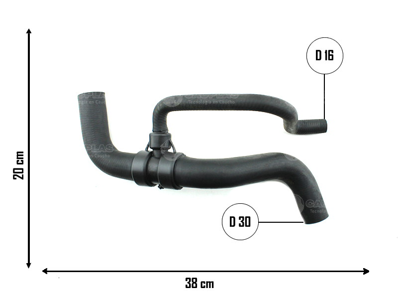 CAUPLAS MANGUERA RADIADOR SUPERIOR FIAT PALIO I SIENA II STRADA I   =YACO 2405